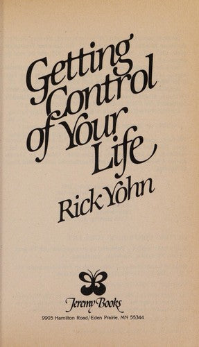 Getting Control Of Your Life