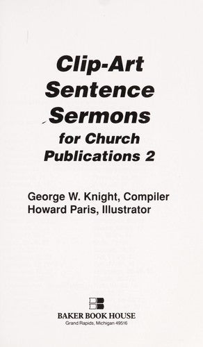 Clip-Art Sentence Sermons For Church Publications, No 2