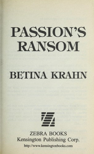 Passion's Ransom (Zebra Historical Romance)