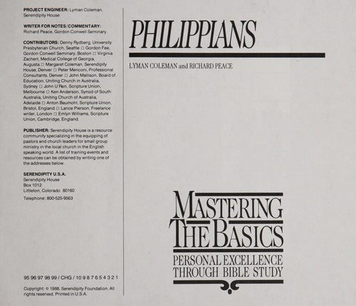Mastering Basics-Philippians: