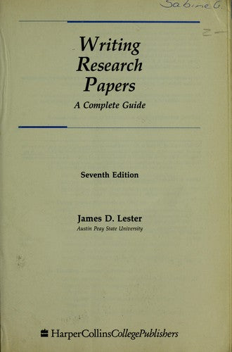 Writing Research Papers: A Complete Guide