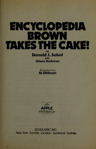 Encyclopedia Brown Takes The Cake!