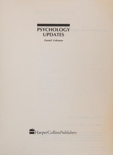 Psychology Updates