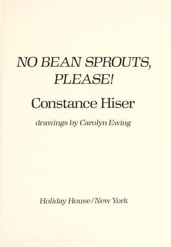 No Bean Sprouts, Please!