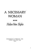 A Necessary Woman (without dust jacket)