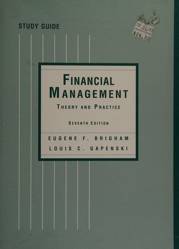 Study Guide, Financial Management