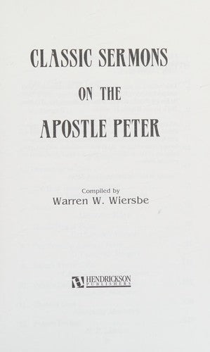 Classic Sermons On The Apostle Peter