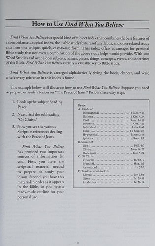 Nelson's Biblical Cyclopedic Index: Best Bible Subject Index Ever