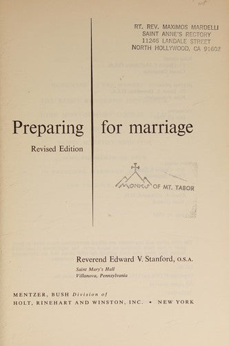 Preparing For Marriage: discover God's plan for a lifetime of love