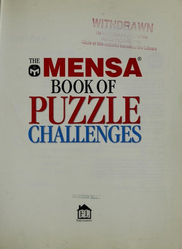 The Mensa Book Of Puzzle Challenges