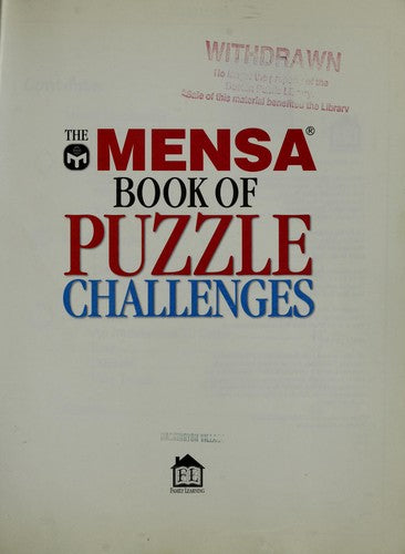 The Mensa Book Of Puzzle Challenges