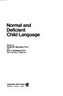 Normal And Deficient Child Language