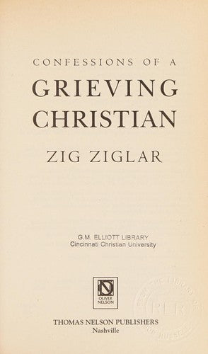 Confessions Of A Grieving Christian