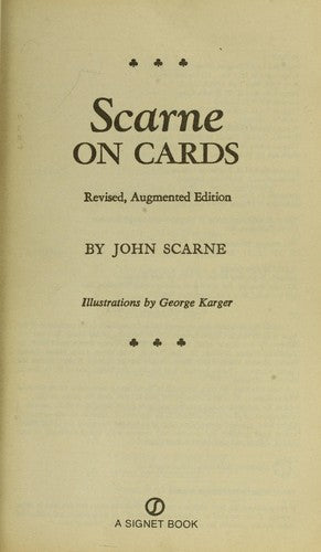 Scarne On Cards: Revised Edition (Signet)