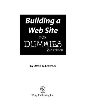 Building A Web Site For Dummies (with CD-ROM)