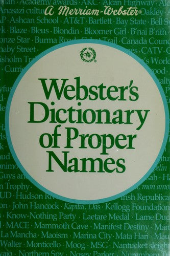 Webster's dictionary of proper names
