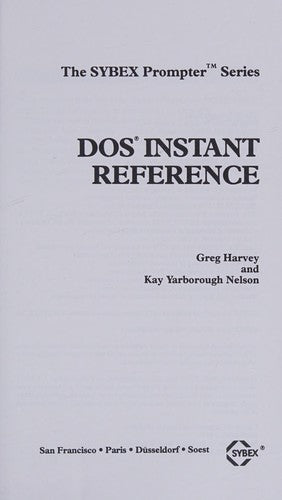 Dos Instant Reference