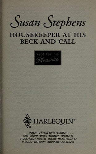 Housekeeper At His Beck And Call (Harlequin Presents)