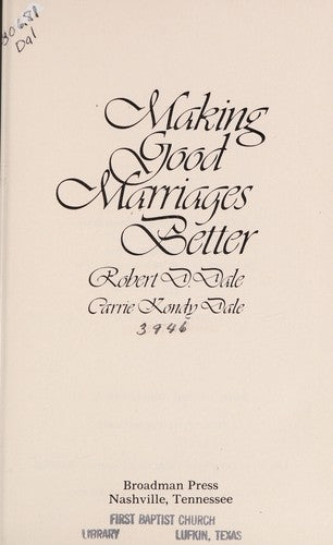 Making Good Marriages Better