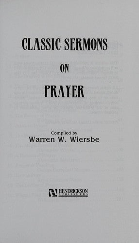 Classic Sermons On Prayer