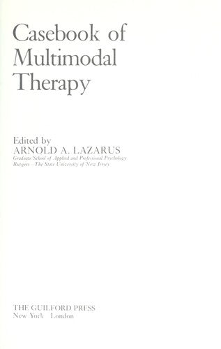 Casebook Of Multimodal Therapy