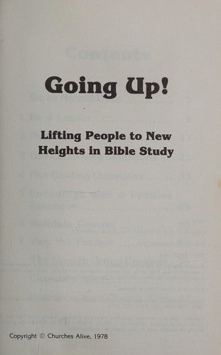 Going up!: Lifting people to new heights in Bible