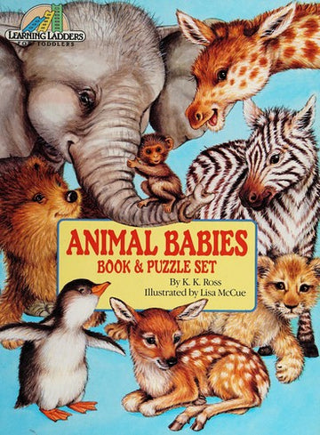 Animal Babies Book And Puzzle Set