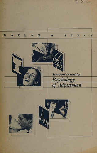 Instructor's Manual for Psychology Of Adjustment