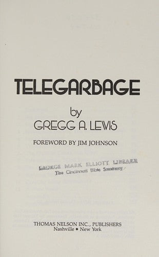 Telegarbage: What You Can Do About Sex And Violence On Tv