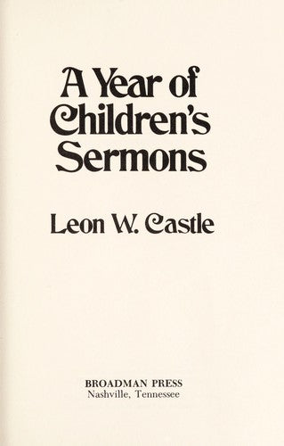 Year of Children's Sermons