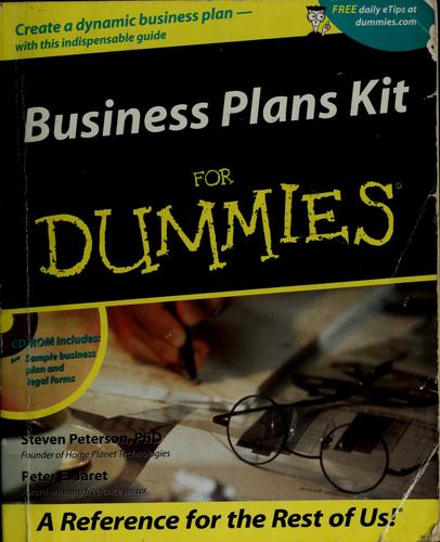 Business Plans Kit For Dummies (With Cd-Rom)