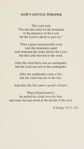 A Longing Heart Hears, God's Gentle Whisper