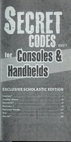 Secret Codes For Consoles & Handhelds 2007