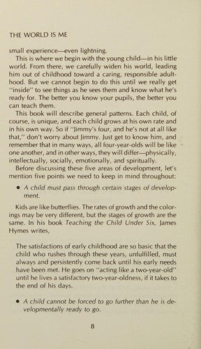 The World Is Me (Ideabooks): a handbook for preschool teachers
