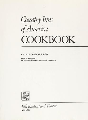 The Country Inns Of America Cookbook
