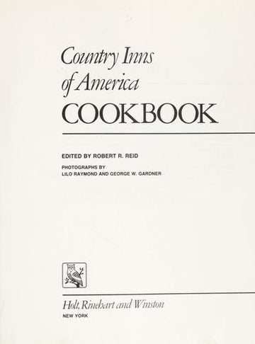 The Country Inns Of America Cookbook