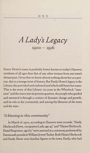 Emily's Legacy: Howe Library's First Century: Howe Library's first century