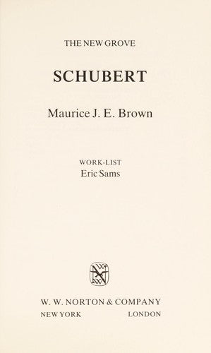 The New Grove Schubert