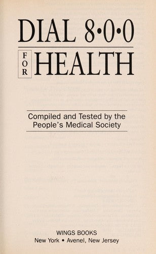 Dial 800 For Health