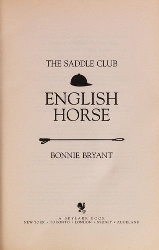 English Horse (Saddle Club No. 79)