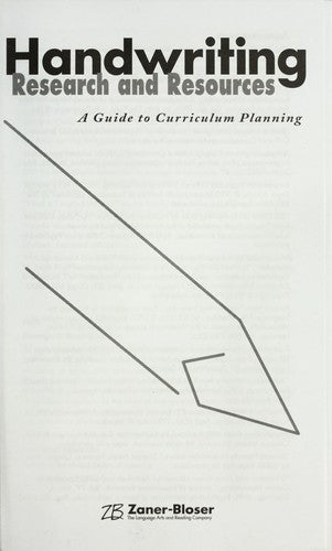 Handwriting Research And Resources: A Guide To Curriculum Planning