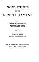 Word Studies In The New Testament (4 Volumes in 2)