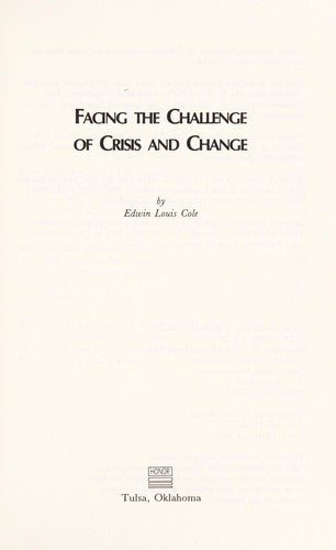Facing The Challenge Of Crisis And Change