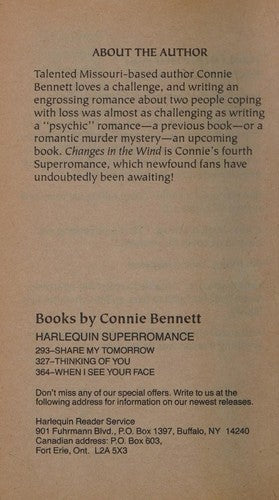 Changes In The Wind (Harlequin Superromance No. 373)