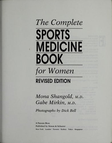 The Complete Sports Medicine Book For Women