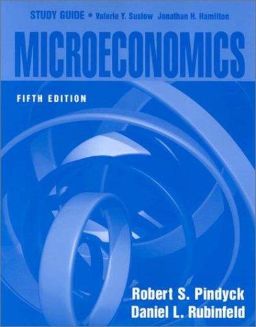 Microeconomics, Fifth Ed., Robert S. Pindyck, Daniel L. Rubinfeld: study guide