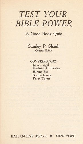 Test Your Bible Power: a Good Book quiz