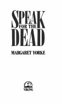 Speak For The Dead
