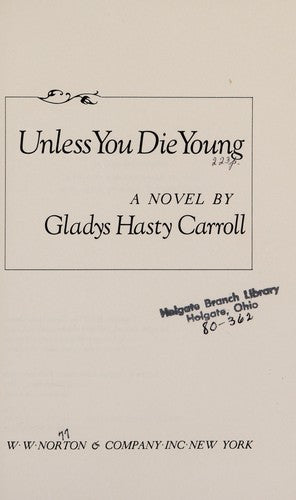 Unless You Die Young