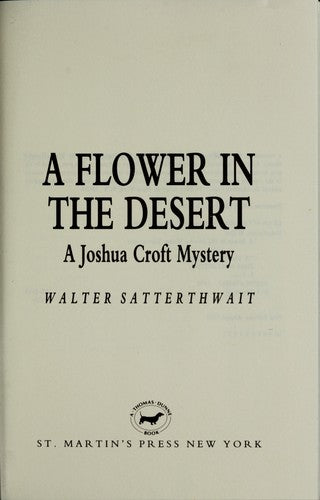 A Flower In The Desert: a Joshua Croft mystery